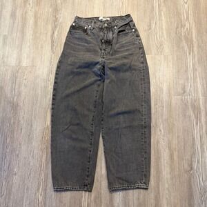 Madewell Womens 25 Balloon Jeans Gray/Faded‎ Black